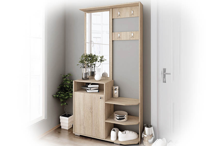 Έπιπλο Εισόδου, Kiara Σόνομα, 95x35x190, Genomax